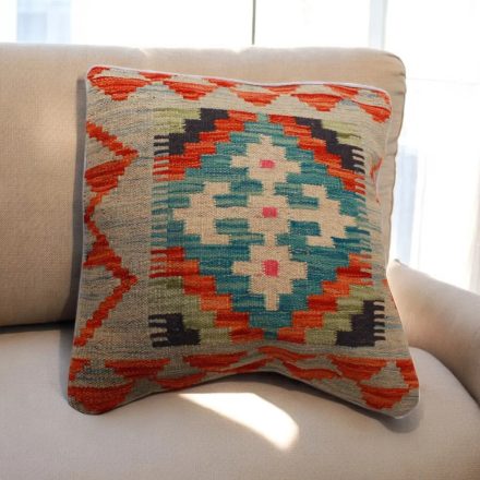 Afghanisches Kelim Kissenbezug 45x45 handgewebtes Kissen