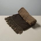 Eleganter Schal für Damen und Herren 215x105 grau-schwarz mit authentischem Muster