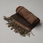 Eleganter Schal für Damen und Herren 215x105 braun mit authentischem Muster