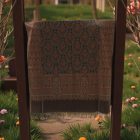 Eleganter Schal für Damen und Herren 215x105 braun mit authentischem Muster