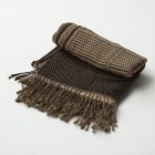 Eleganter Schal für Damen und Herren 215x105 grau-schwarz Baumwolle Schal