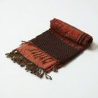 Eleganter Schal mauve-grün 215x105 Damenschal dünn