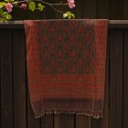 Eleganter Schal mauve-grün 215x105 Damenschal dünn