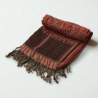 Orientalischer Schal 215x105 mauve-braun Schal aus Baumwolle