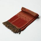 Damenschal rot 215x105 eleganter Damenschal für die Schulter