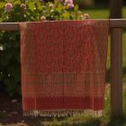 Damenschal rot 215x105 eleganter Damenschal für die Schulter