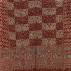 Damenschal grau-burgunderrot 215x105 eleganter Damenschal aus Baumwolle