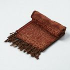 Eleganter Damenschal 215x105 burgund-beige mit authentischem Muster