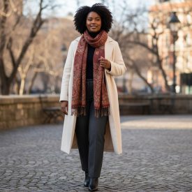 Eleganter Damen Tuch 215x105 burgunderrot Baumwolle Schal