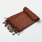 Eleganter Damen Tuch 215x105 weinrot Schal aus Baumwolle