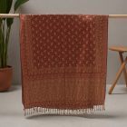 Eleganter Damen Tuch 215x105 weinrot Schal aus Baumwolle