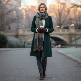 Orientalischer Schal 215x105 grün-blau Schal aus Baumwolle