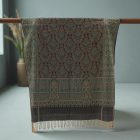 Orientalischer Schal 215x105 grün-blau Schal aus Baumwolle