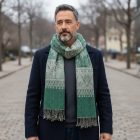 Orientalischer Schal 215x105 grün Baumwolle Schal