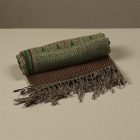 Damen Stola 215x105 grün-braun eleganter Damenschal