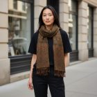 Großer Schal dunkelgrün 215x105 großer Damenschal