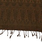 Eleganter Damen Schal 215x105 dunkelgrün mit authentischem Muster